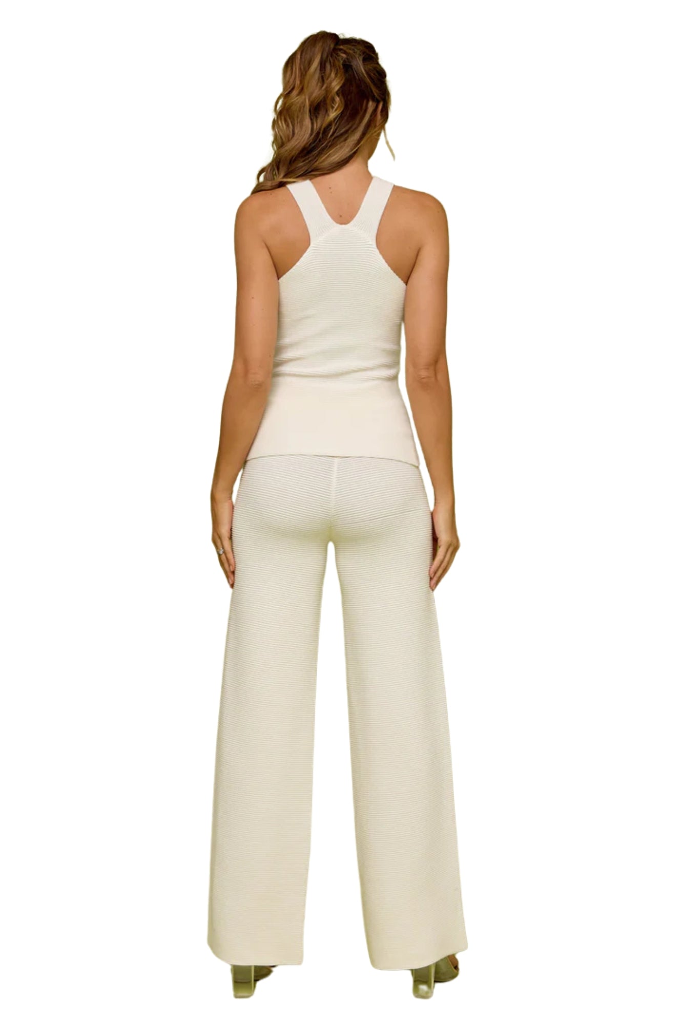 RIB KNIT TOP & PANTS SET