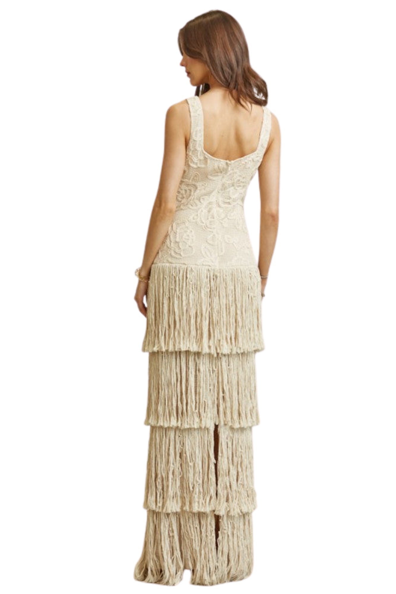 FRINGE MAXI DRESS