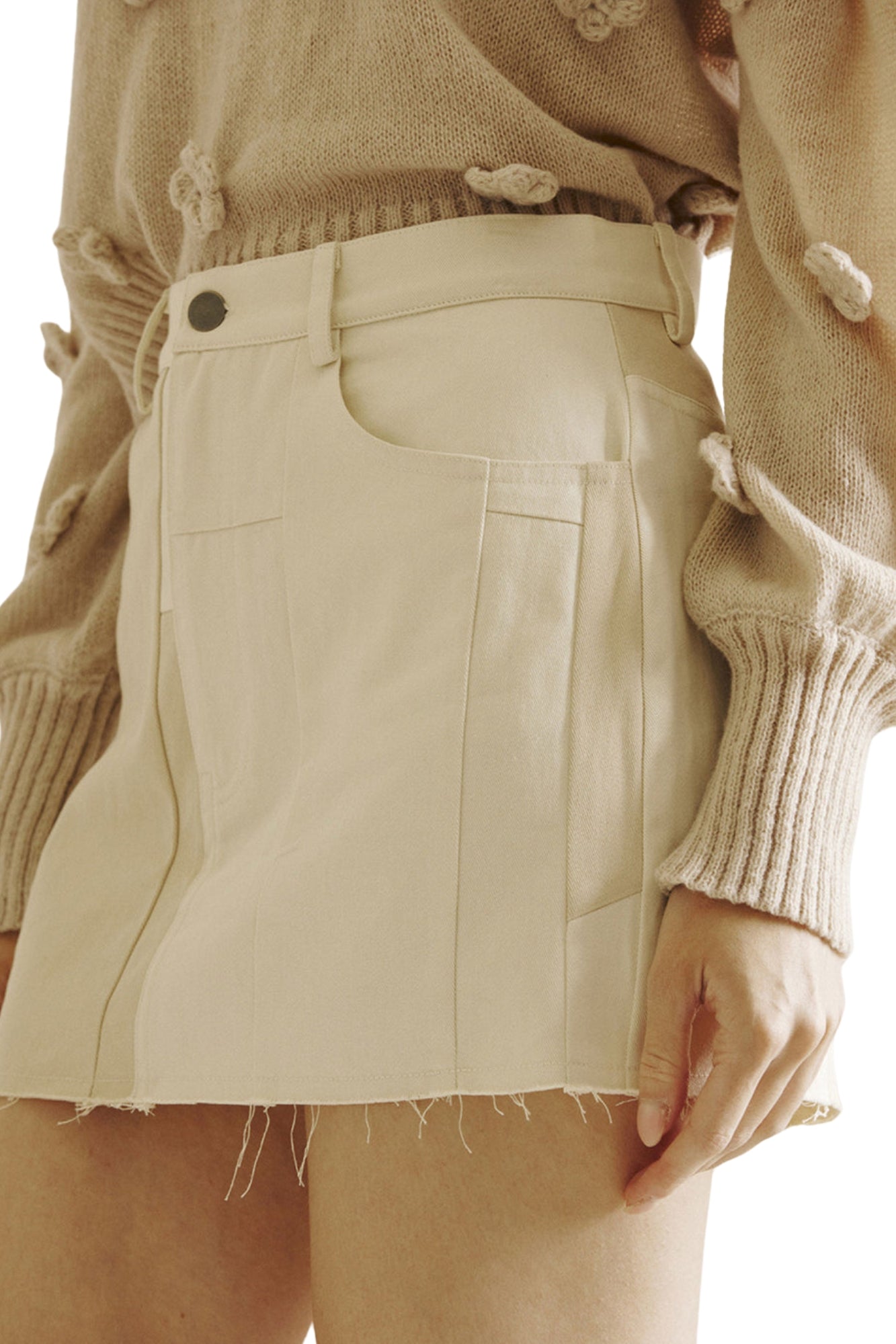 PATCHWORK DENIM SKIRT