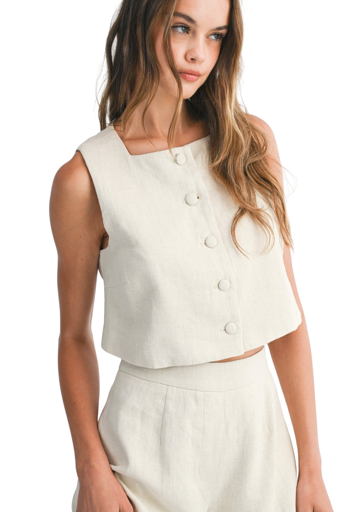 LINEN TOP & SHORT SET