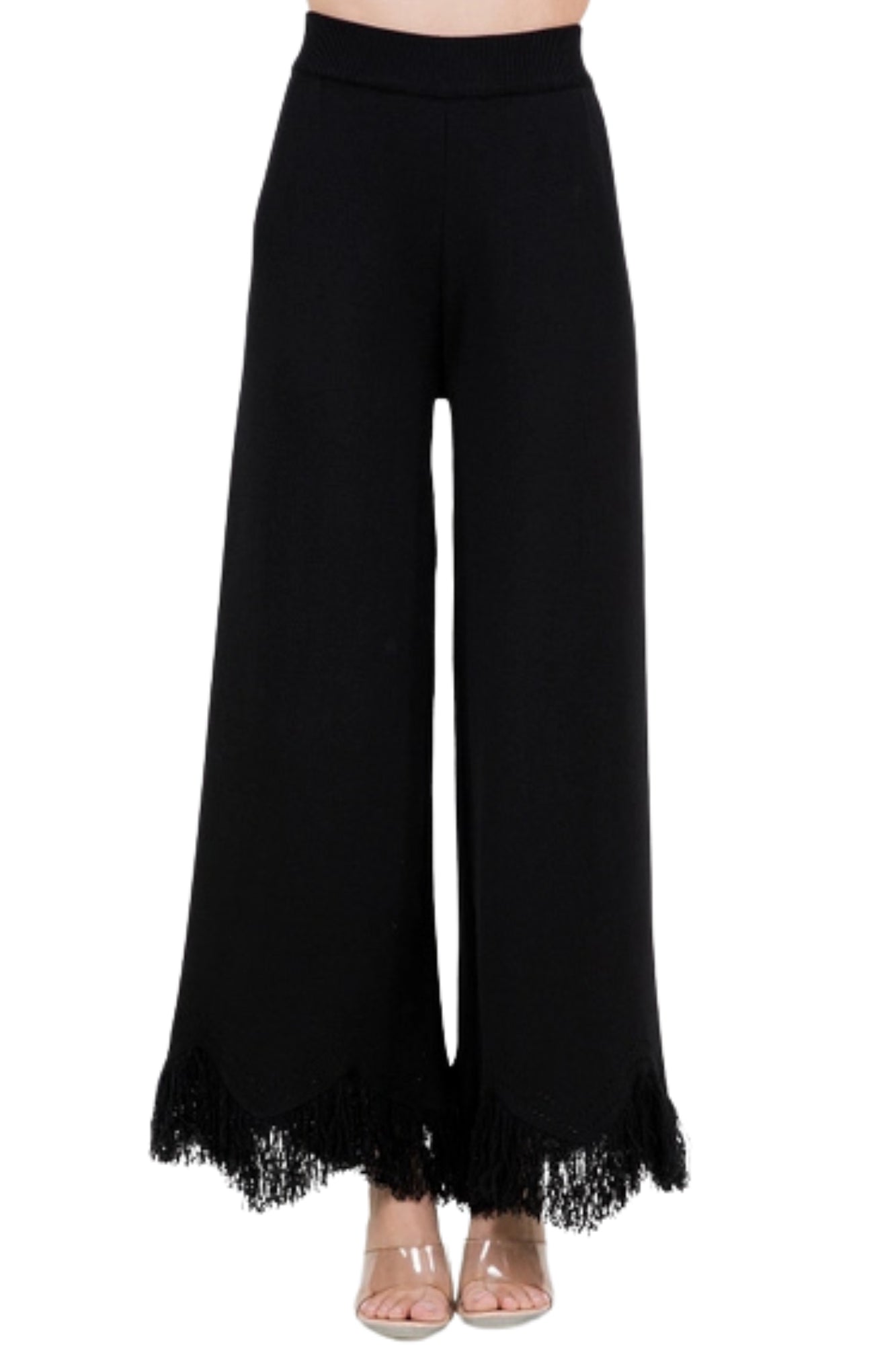 FRINGE BOTTOM HEMMING KNITTED SET