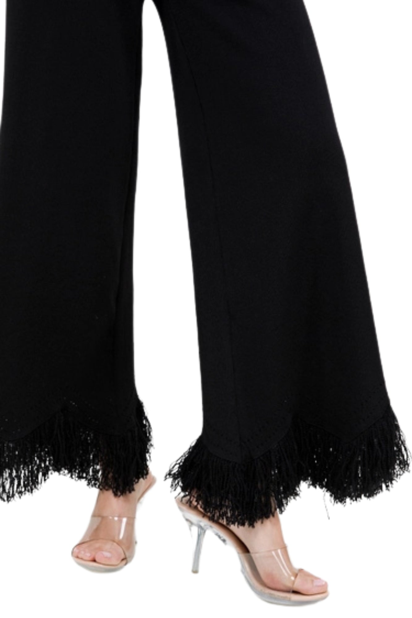 FRINGE BOTTOM HEMMING KNITTED SET