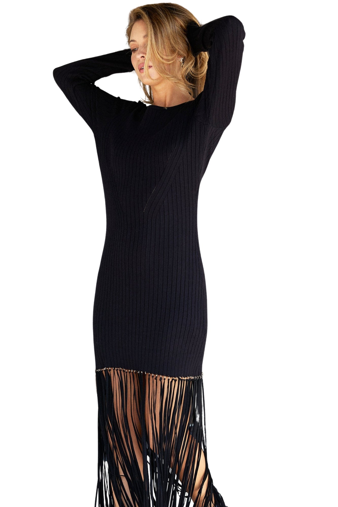 FRINGE MIDI DRESS