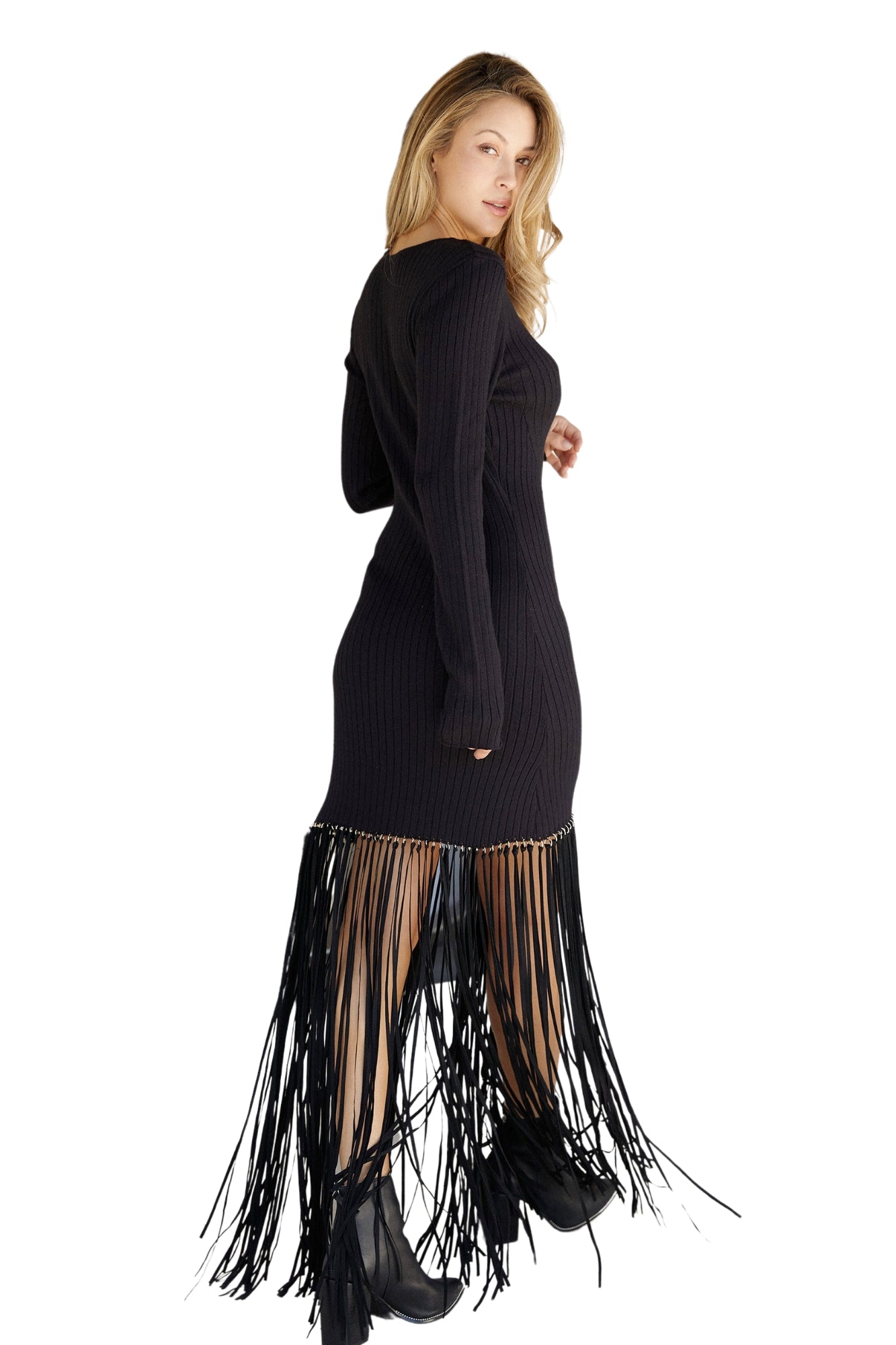 FRINGE MIDI DRESS