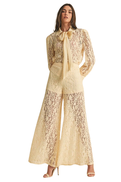 LACE WIDE PANTS
