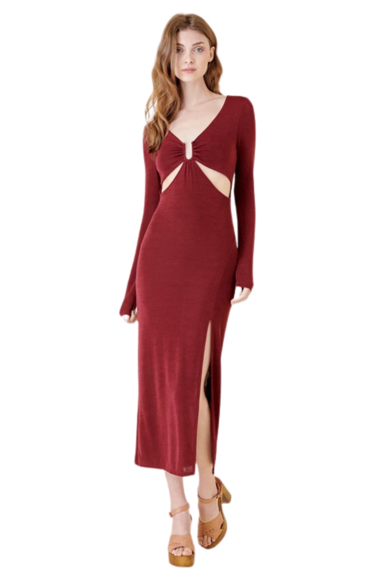 CUT-OUT MIDI DRESS