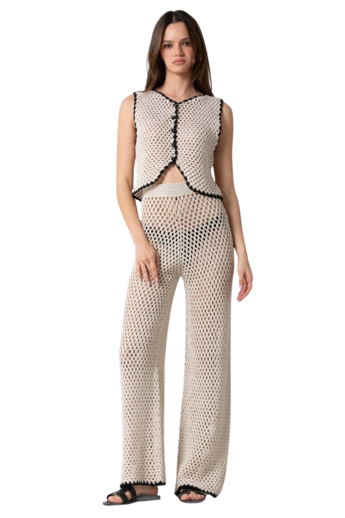 CROCHET VEST & PANTS SET