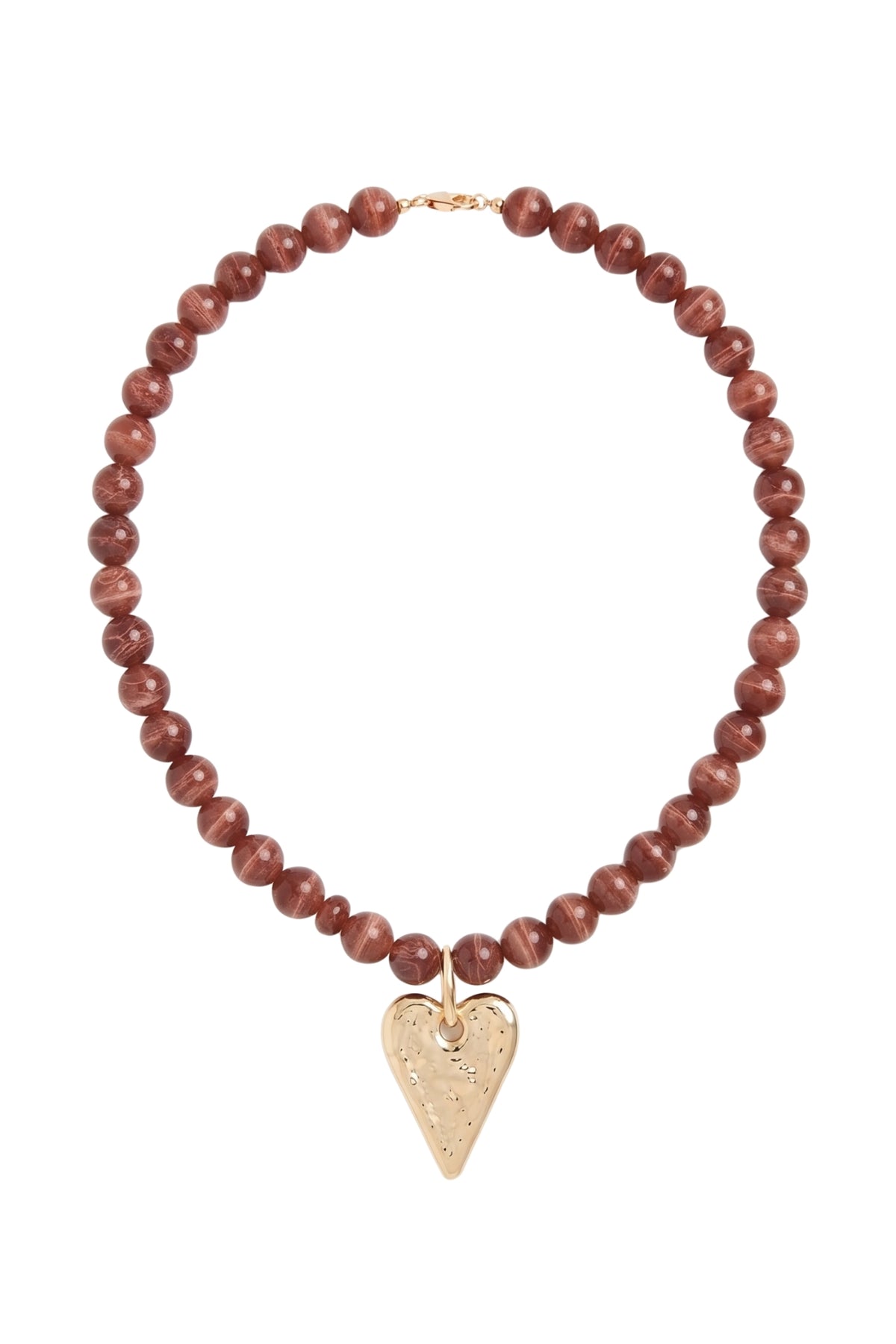 BROWN MARBLE STONE NECKLACE