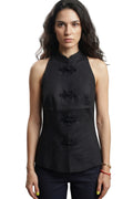SLEVELESS MANDARIN TOP