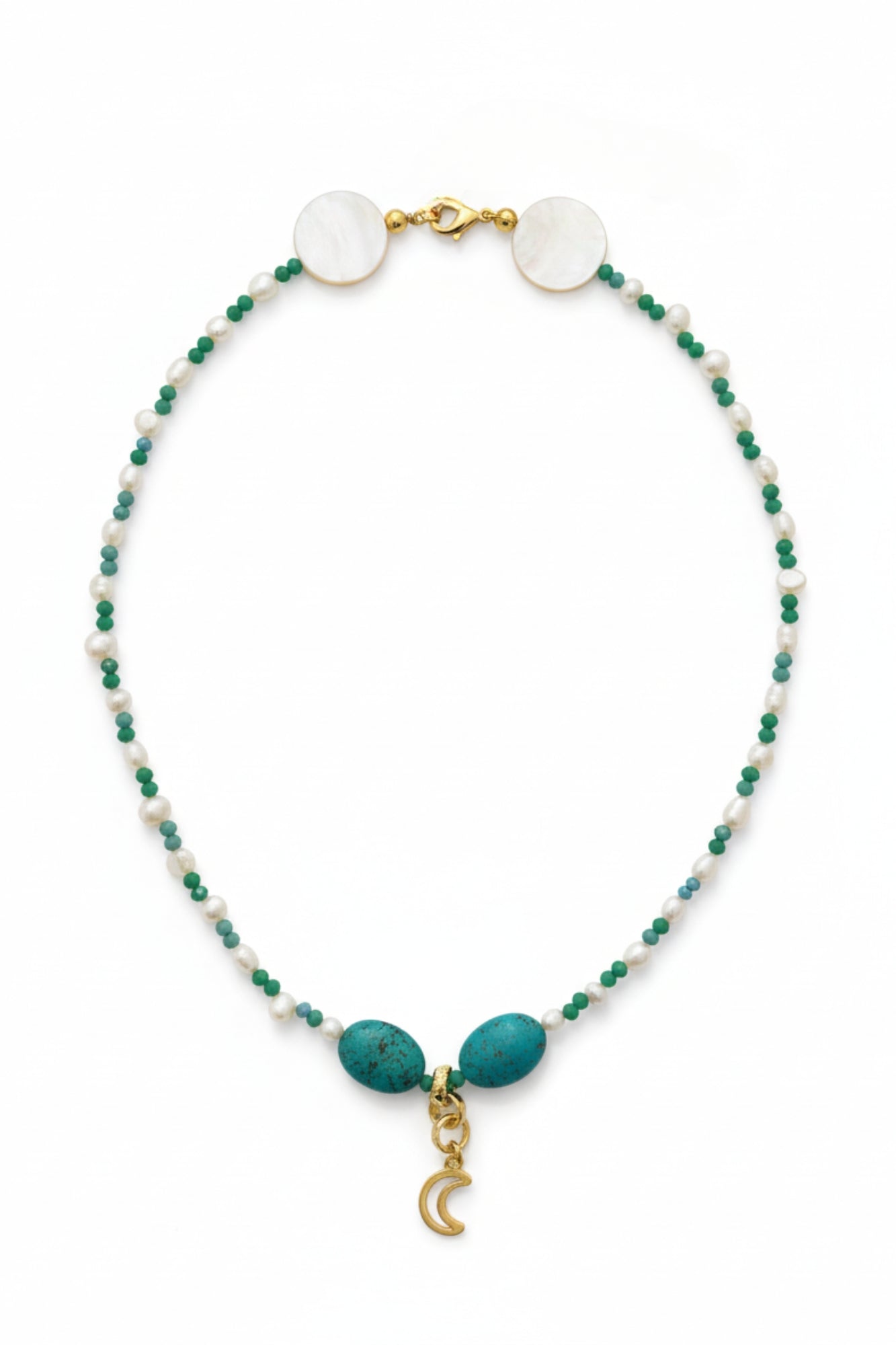 TURQUOISE & PEARLS NECKLACE