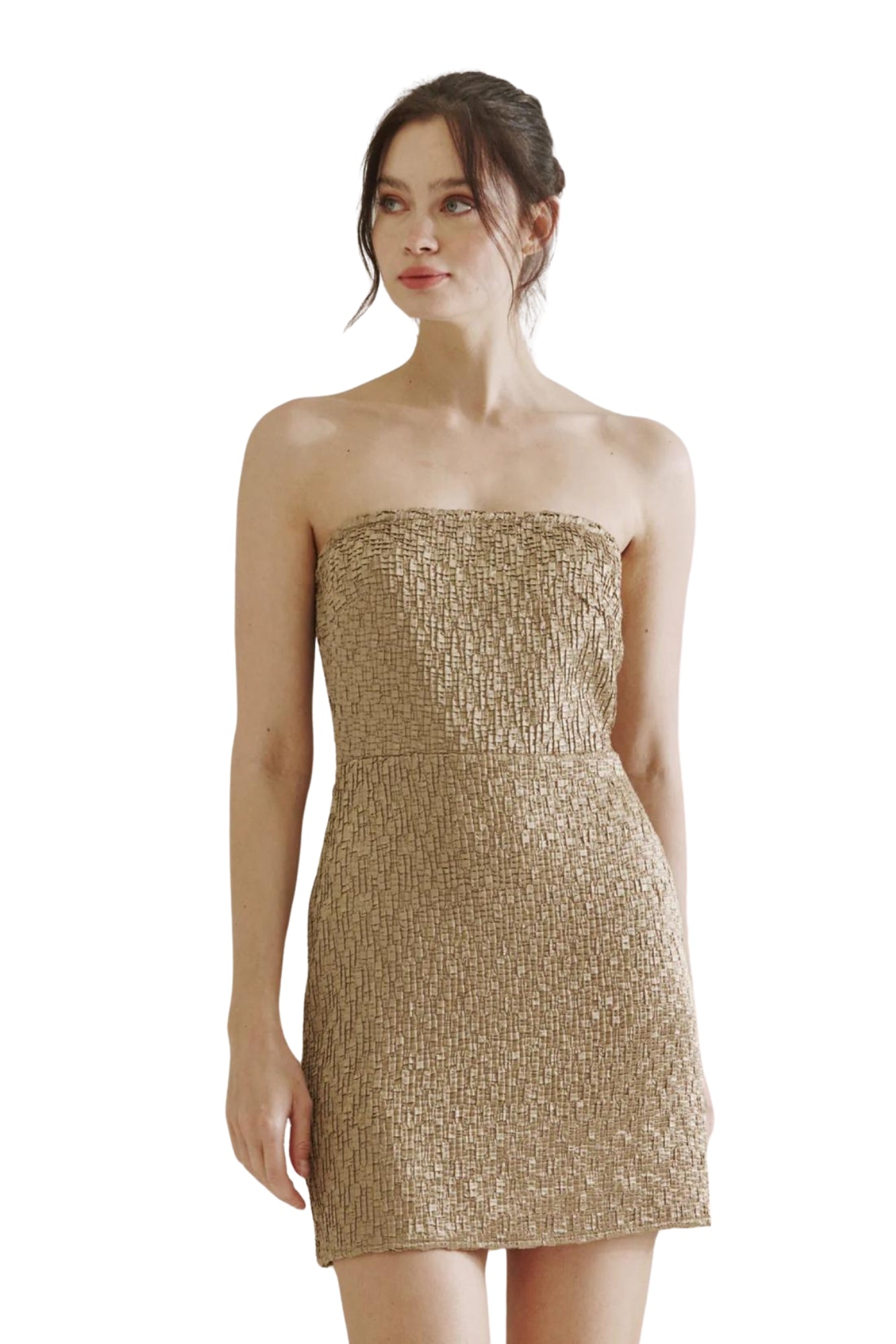 STRAPLESS MINI DRESS