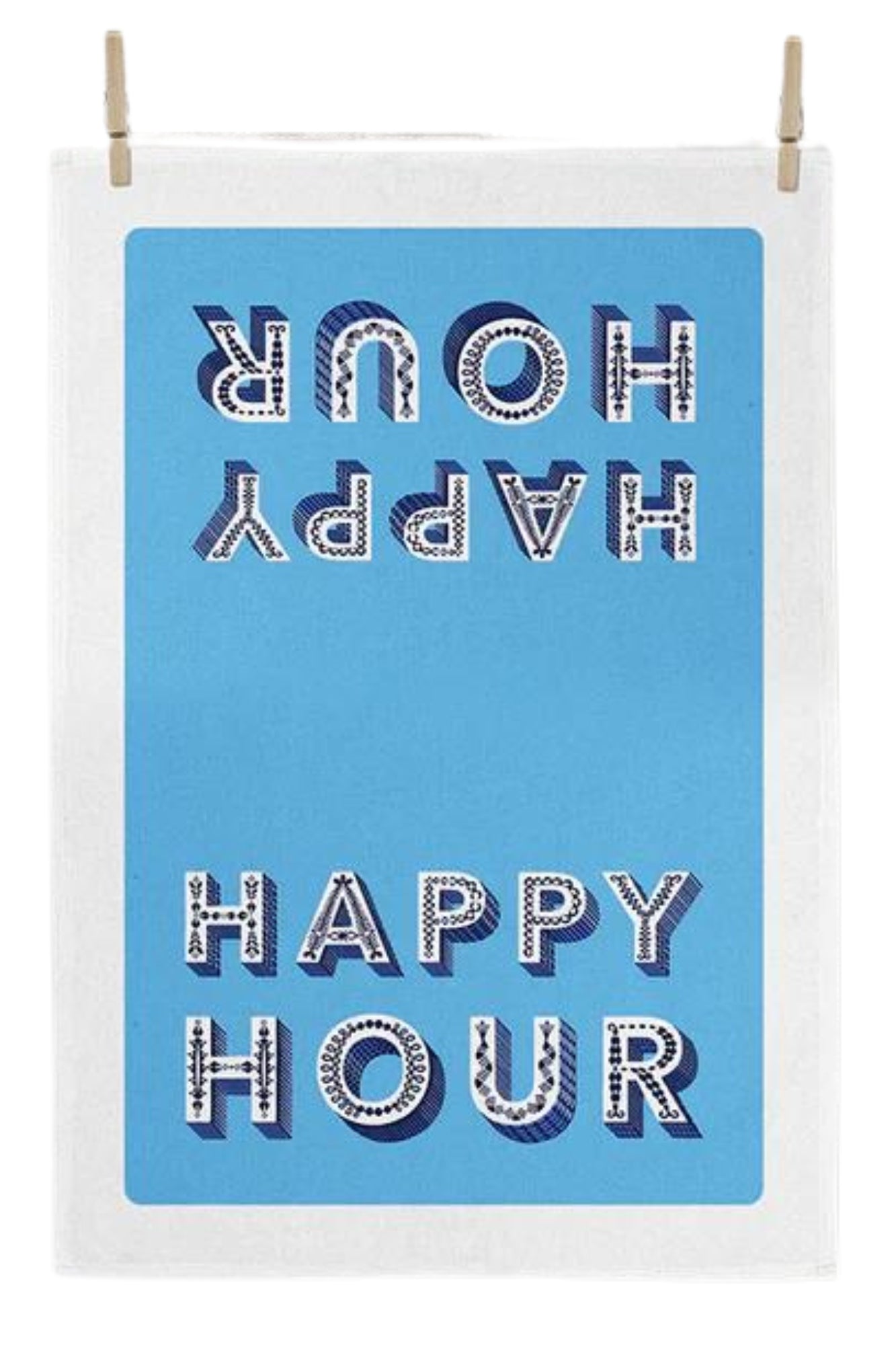 WORD DISH TOWEL - HAPPY HOUR