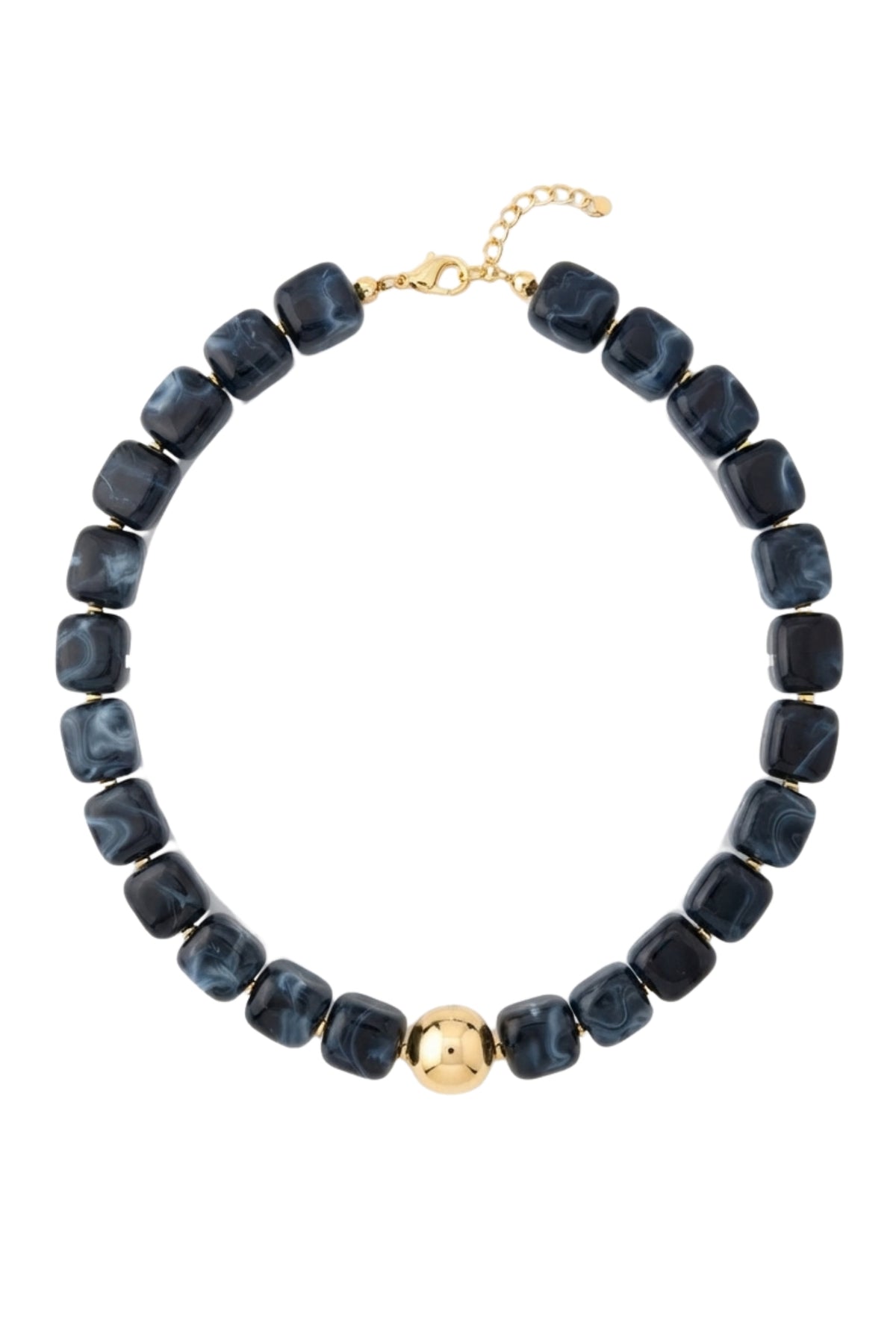 BLUE MARBLE NECKLACE