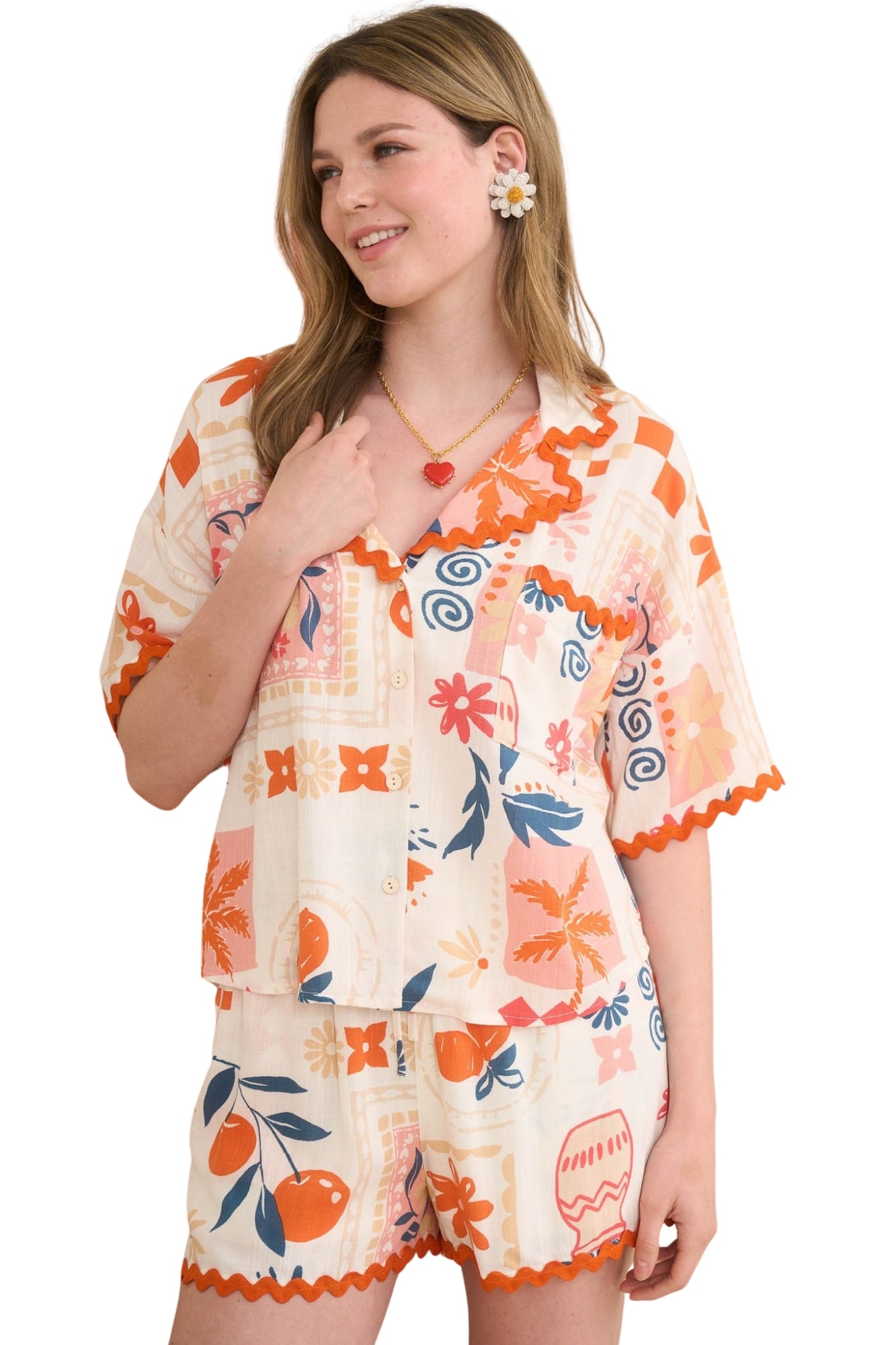 FLORAL & FRUITS SHORT SET