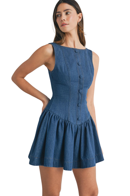 LOW WAIST MINI DRESS