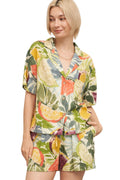 TROPICAL PRINT SHIRT & SHORT SET