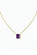 BIG STONE NECKLACE - AMETHYST
