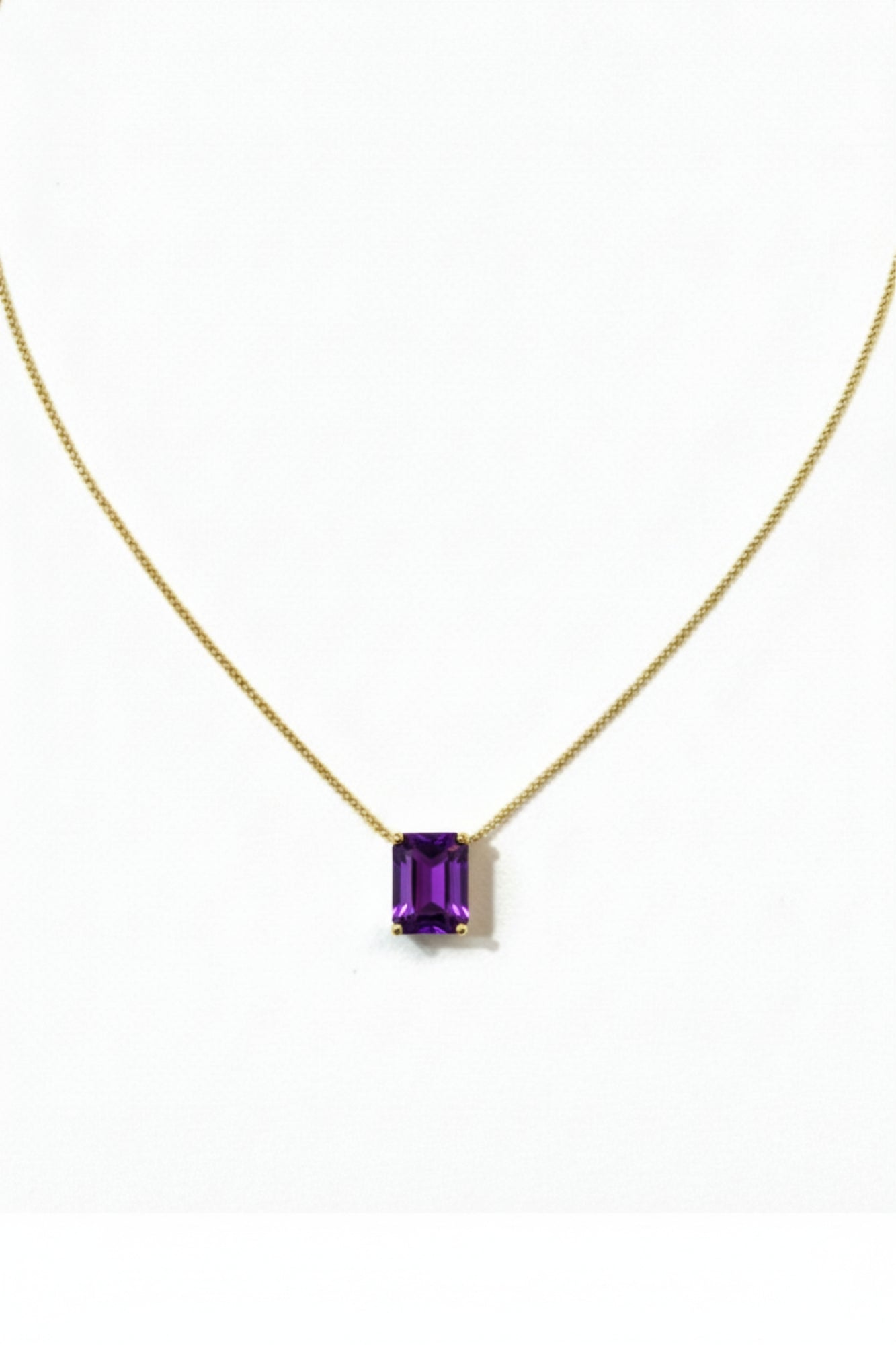 BIG STONE NECKLACE - AMETHYST