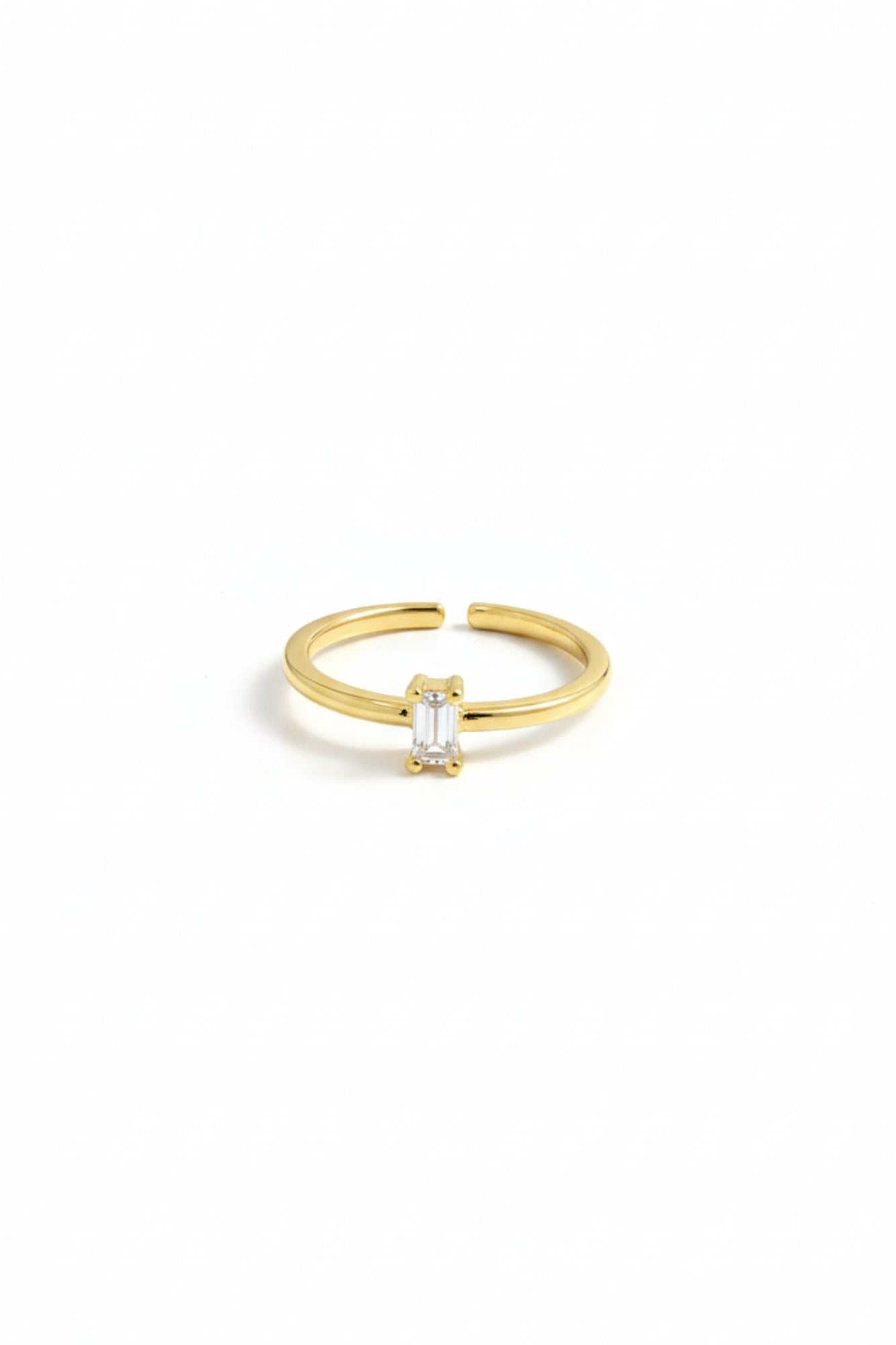 SINGLE ZIRCON ADJUSTABLE RING