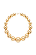 CHUNKY GOLD BALL STATEMENT NECKLACE