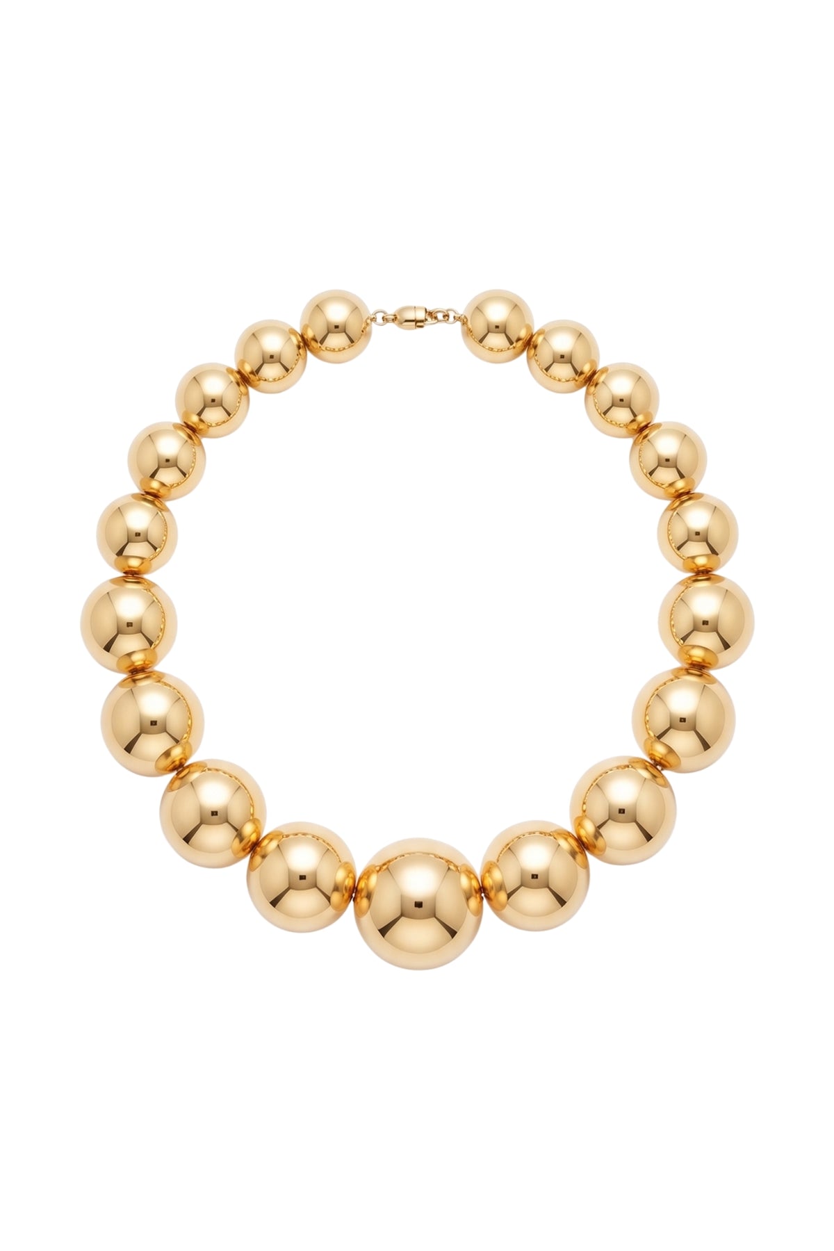CHUNKY GOLD BALL STATEMENT NECKLACE