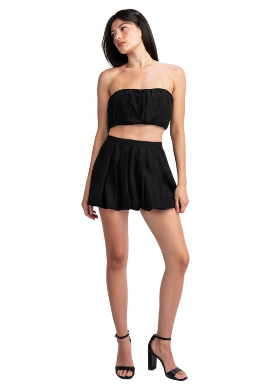 BALLOON WOVEN MINI SKIRT