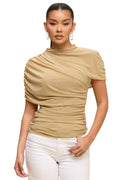 MESH MOCK NECK TOP