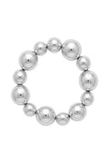 CHUNKY GOLD BALL STATEMENT BRACELET - SILVER