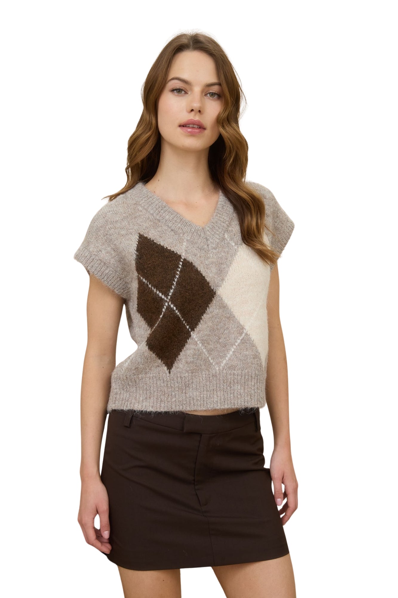 ARGYLE PATTERN SWEATER VEST