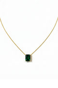 BIG STONE NECKLACE - EMERALD