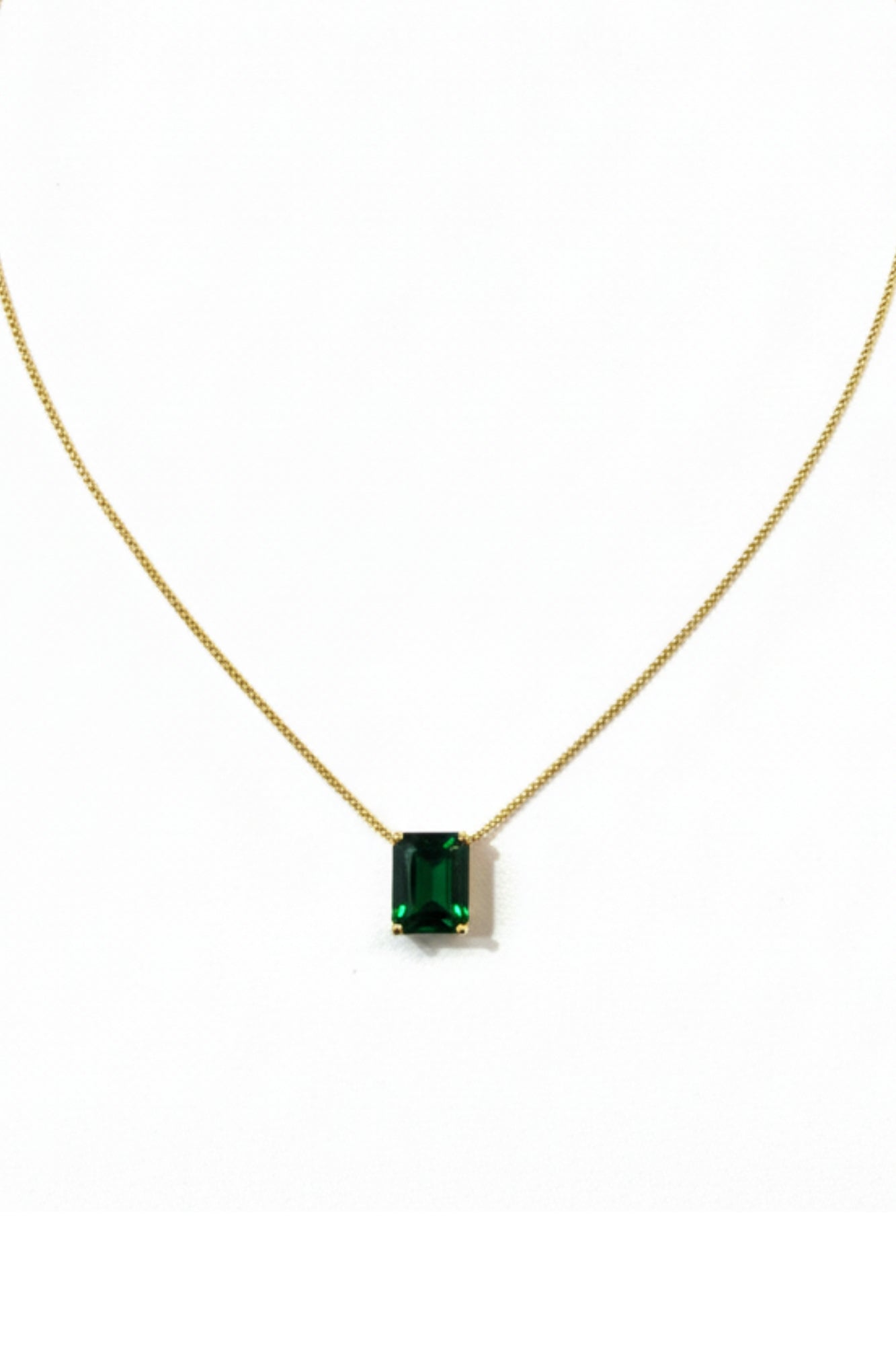 BIG STONE NECKLACE - EMERALD