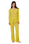 OPEN KNIT LONG SLEEVE TOP & PANTS SET