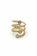 SPIRAL SPARKLE RING