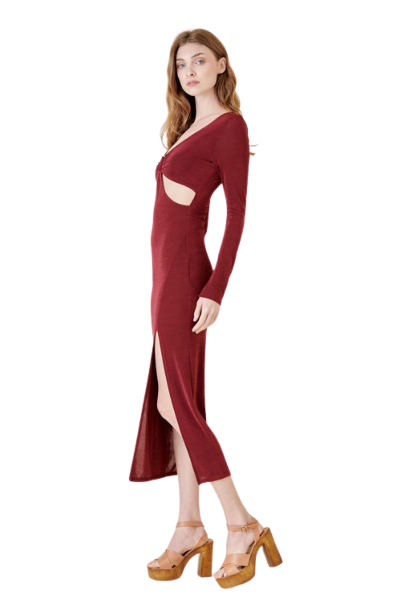 CUT-OUT MIDI DRESS