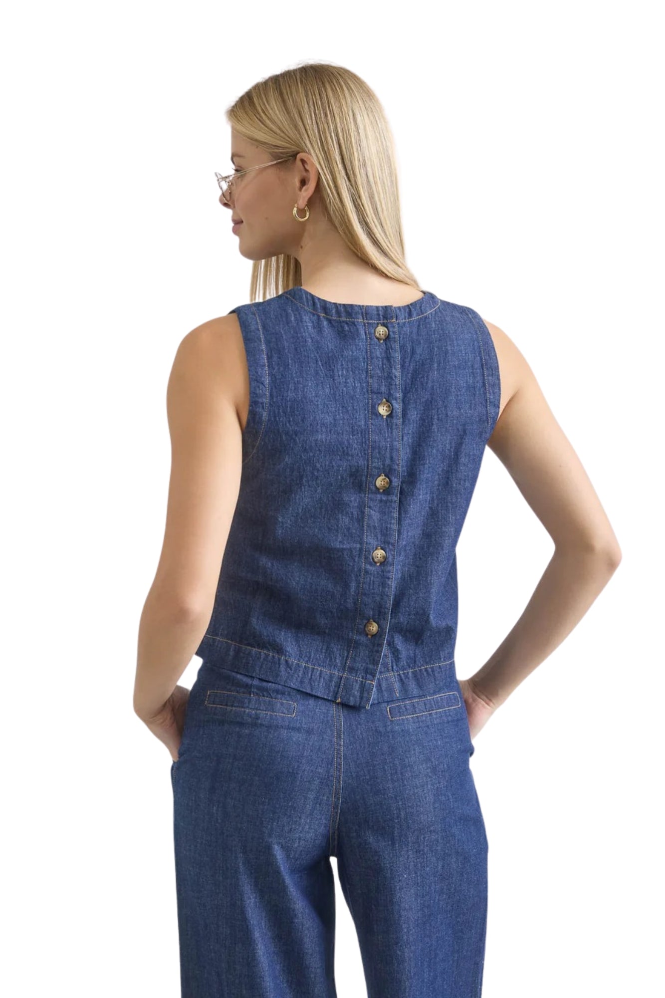 DENIM TOP & PANTS SET