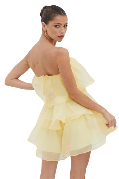 CHIFFON TIERED SLEEVELESS OPEN BACK ROMPER