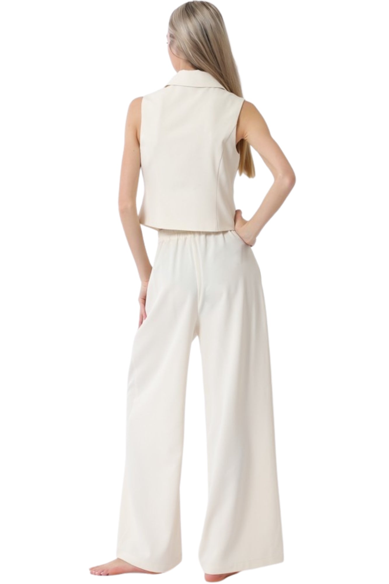 BUTTON DOWN TOP & LONG PANTS SET