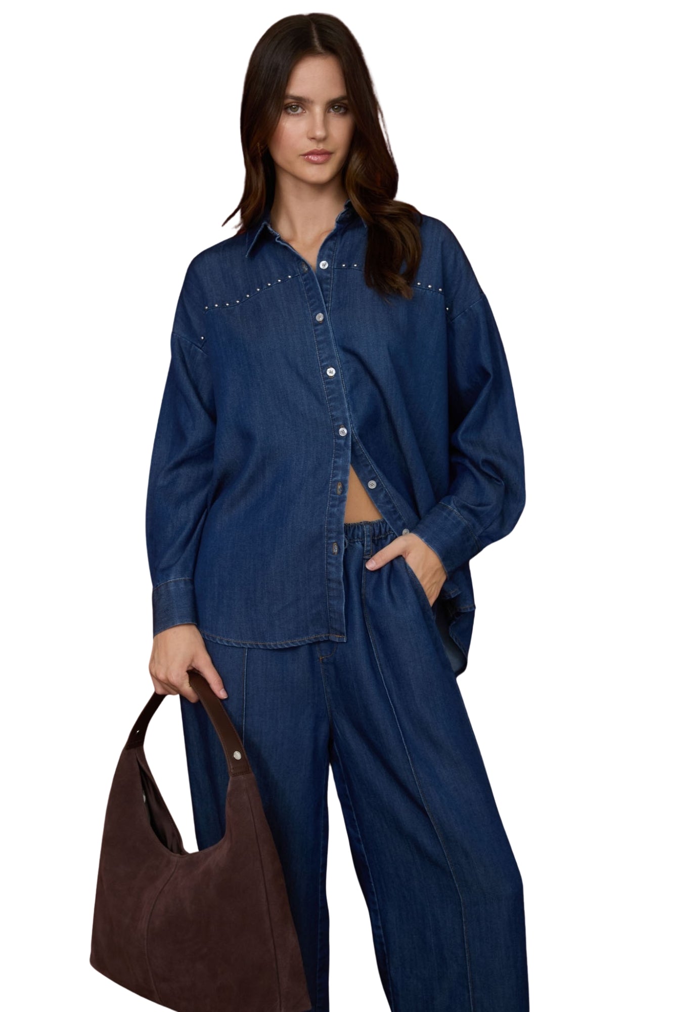 DENIM SHACKET & PANTS SET