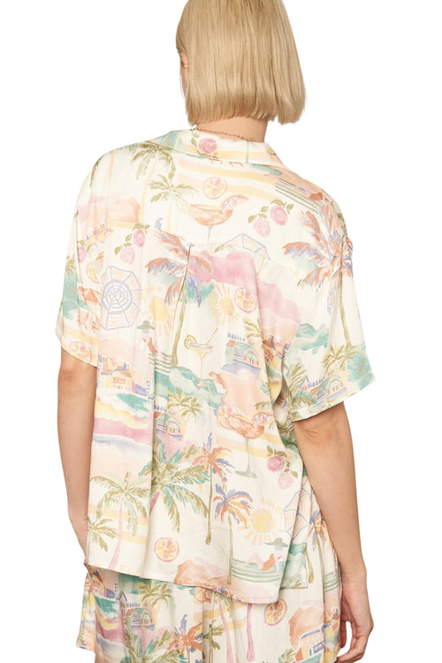 BEACHY PRINT SHIRT & SHORT SET