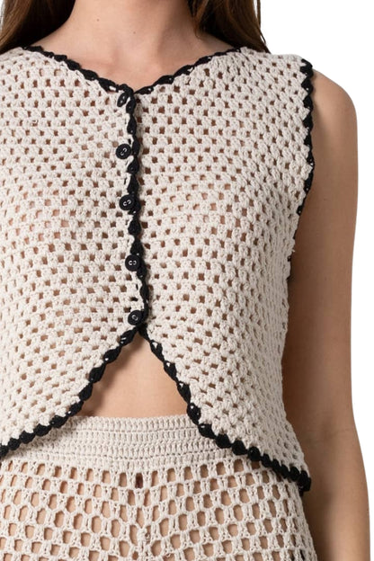 CROCHET VEST & PANTS SET