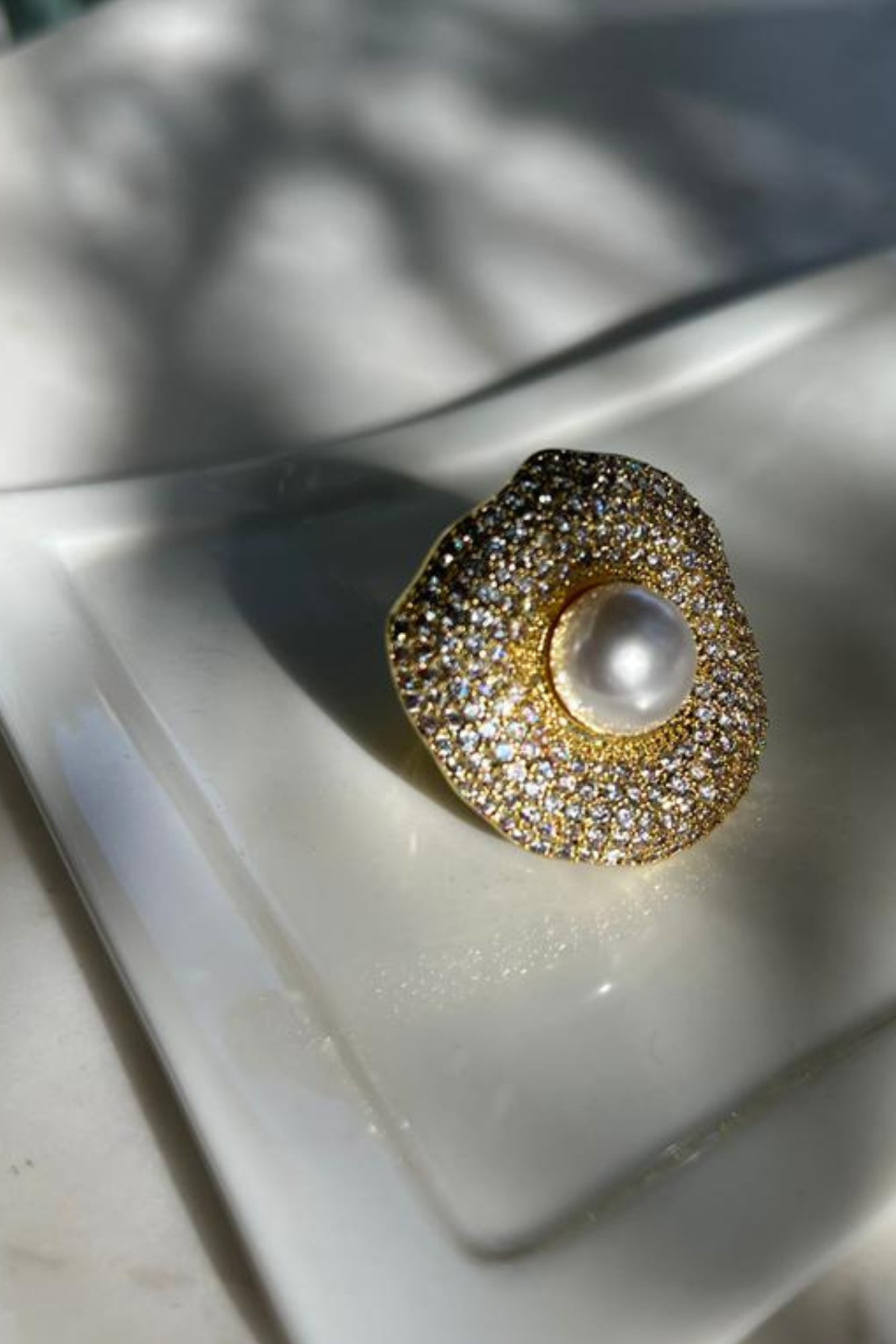 BIG FLORAL ADJUSTABLE RING