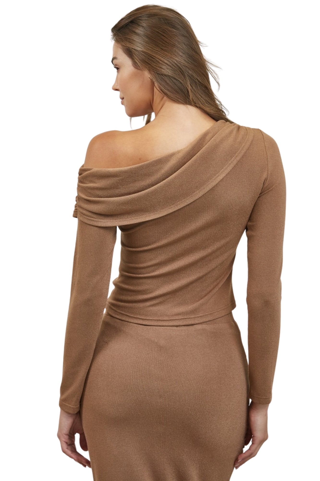 ASYMMETRICAL RUCHED METAL TRIMMED SET