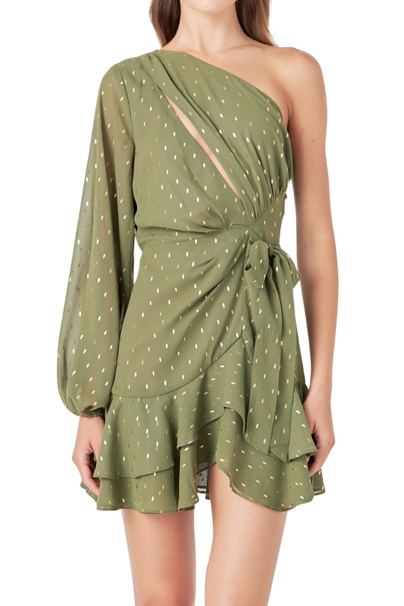 ONE SHOULDER MINI DRESS