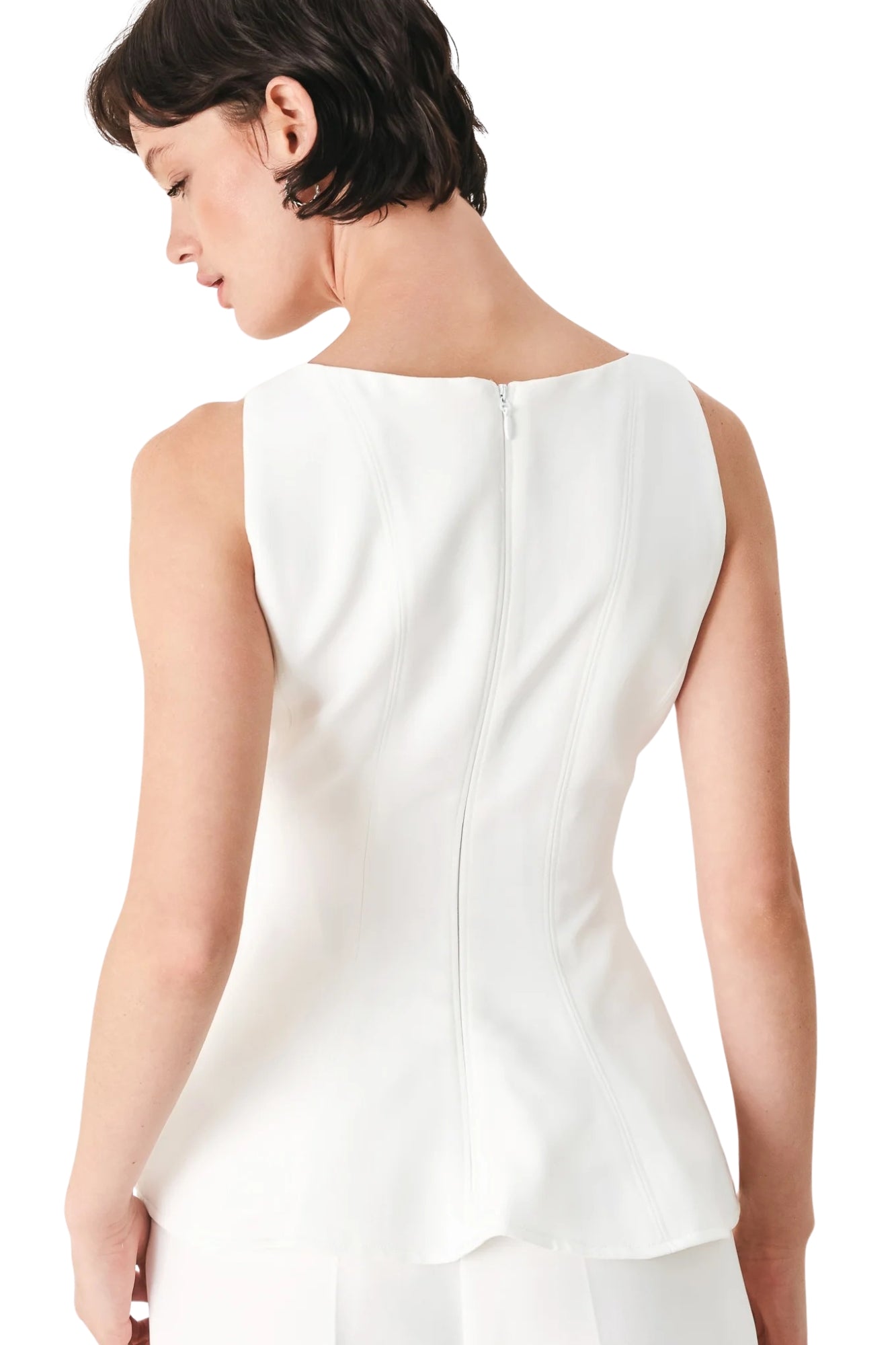 PEPLUM TOP & STRAIGHT LEG PANTS SET