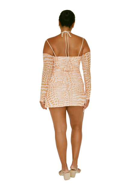 DOTTED YELLOW MINI DRESS