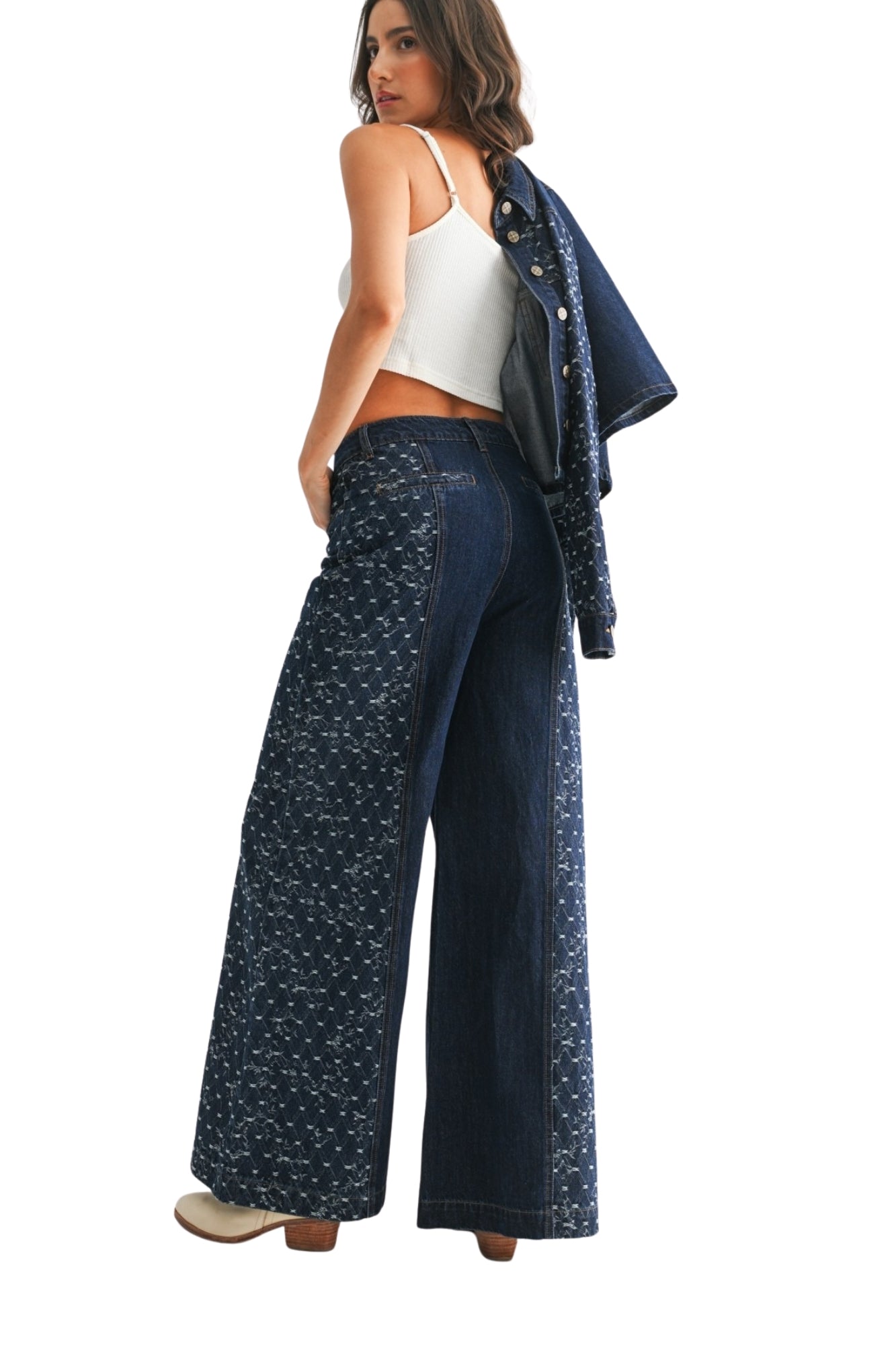 STYLISH PATTERNED DENIM SET