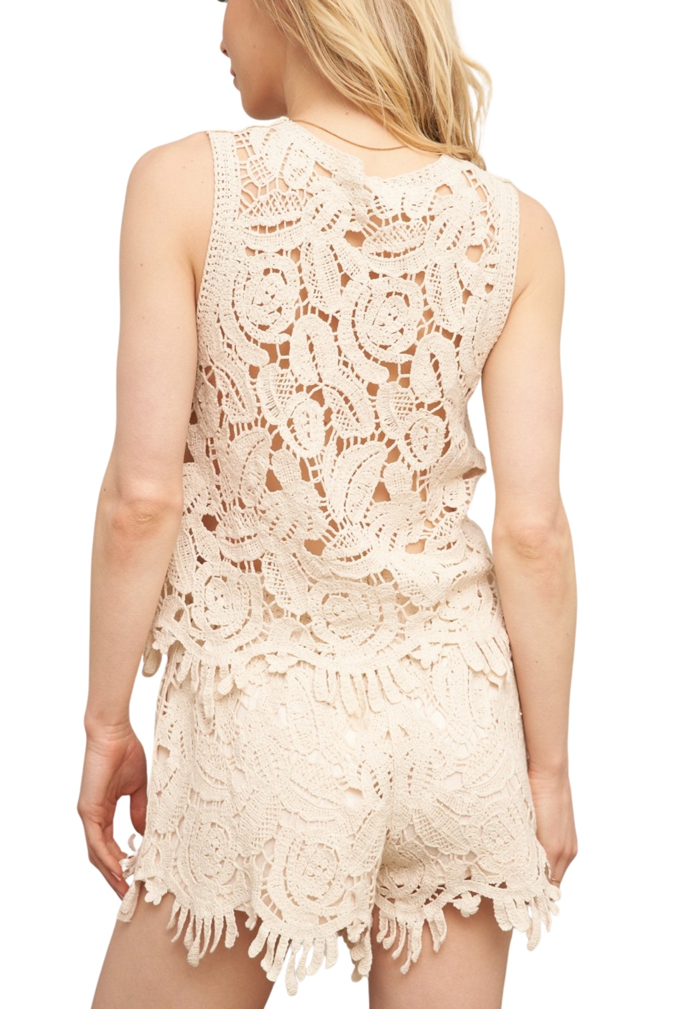 CROCHET TOP & SHORTS SET