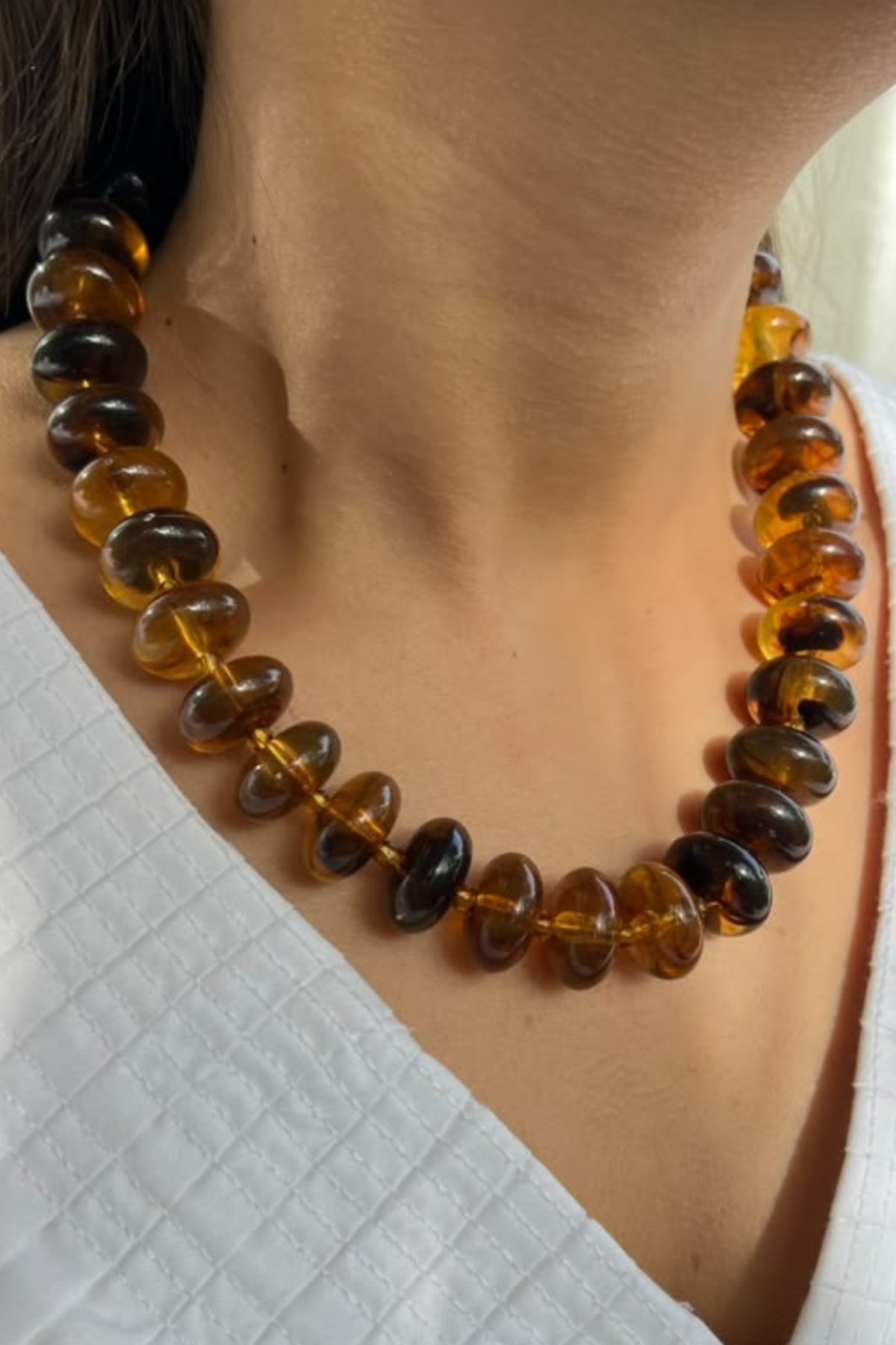 BROWN MARBLE NECKLACE