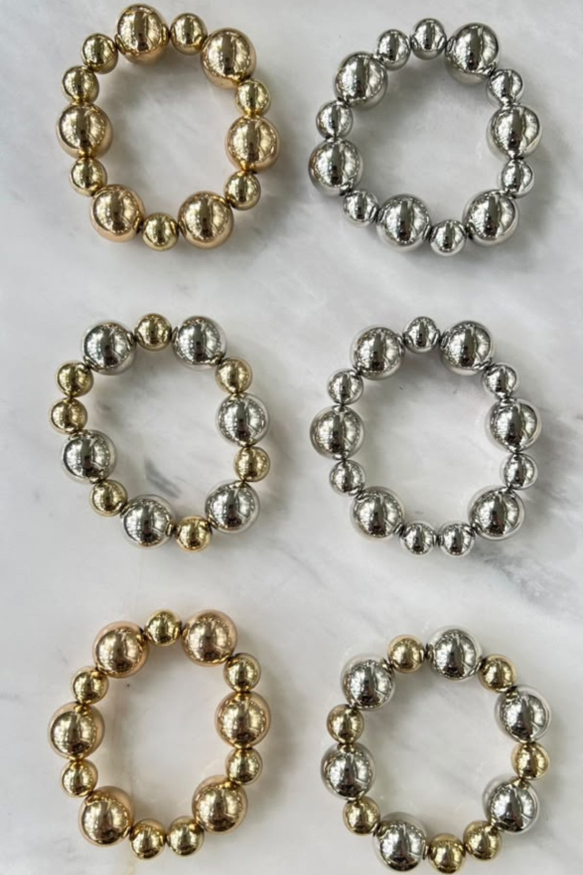 CHUNKY GOLD BALL STATEMENT BRACELET - GOLDEN