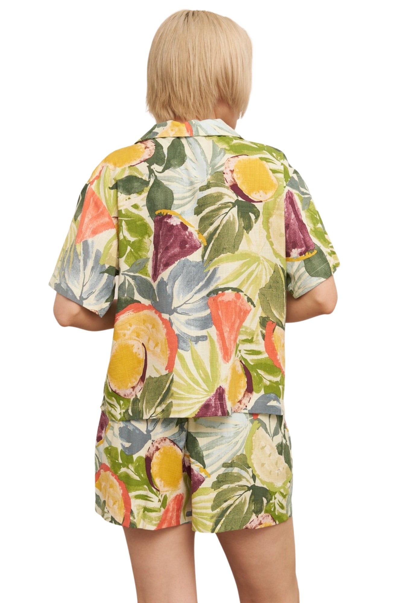 TROPICAL PRINT SHIRT & SHORT SET